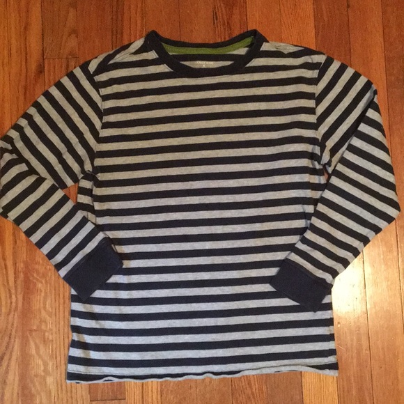 Boden 💙 Lands End boys sz 10 11 12 striped shirts - Picture 3 of 3